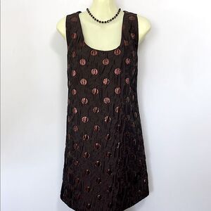Marc by Marc Jacobs “Clara” Tank Dress Cocoa Copper Dots NWOT Sz 10